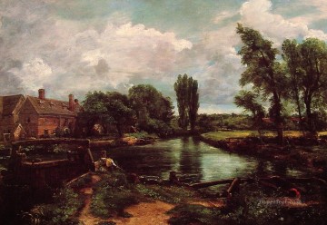 Un molino de agua romántico John Constable Pinturas al óleo